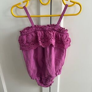 Baby gap Purple/pink Ruffle Baby Romper 18-24m